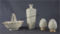 Lenox China Group Basket Vase Salt & Pepper Set