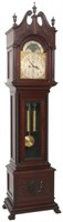 Carved Mahogany 2 Weight Grandfather Clock