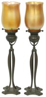 Tiffany Studios Candle Lamps with Shades