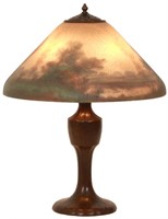 Handel Reverse Painted 18 Inch Table Lamp