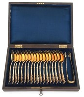 19 Piece Boxed French Sterling Silver Flatware