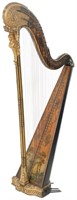 Ebonized, Gilt and Chinoiserie 40 String Harp