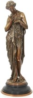Emile L. Picault Bronze Sculpture of a Woman