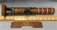 Carved wood, Tlingit style totem, 13.25" long  - i