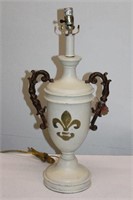 Urn Style Lamp with Fleur de Lis