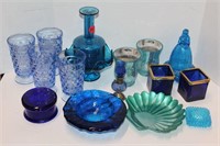 Selection of Blue Glass Décor