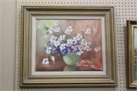Floral Still Life Painting on Canvas