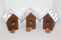 License Plate Top Bird Houses (lot of 3)