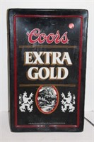 Coors Extra Gold Lighted Beer Sign