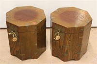 Pair of Hinged Top Asian Storage Tables