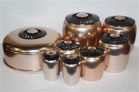 Kromex Copper Colored Kitchen Canisters,