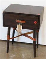 Salice 1 Drawer Accent Table with Leather