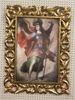 Angel Warrior Print on Board in Ornate