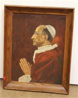 Priest Painting on Board by E. Wasserman