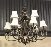 Metal Chandelier with Shades