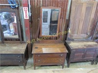 Antique 2 Drawer Dresser W/Mirror