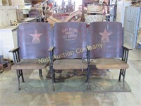 3 Vintage Theater Seats