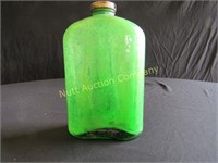 Green Molded Glass 2-QT Refrigerator Bottle