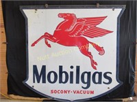 Large Porcelain enameled Mobilgas Pegasus Sign