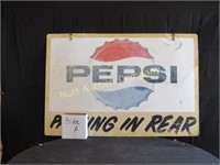 Pepsi - Parking In Rear Sign