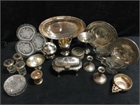 Mixture of Sterling/Silver Plate/Crystal/Glass
