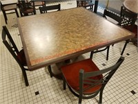 Large Square Commercial/Restaurant Table w/chairs