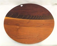 Large Inlaid Wooden Charger
