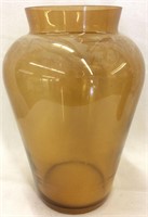Mid Century Ohio Valley Brown Art Glass Vase