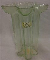 Pilgrim Art Glass Spring Green Blossom Vase