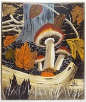 Signed Reynolds Oil On Canvas, Mushrooms