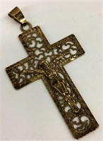 10/14k Gold Crucifix Pendant