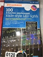 SYLVANIA 100 ICICLE LED LIGHTS -ATTENTION ONLINE