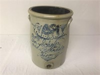 8 GALLON WM.SHAFER COOLER WITH APPLIED EAGLE