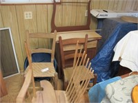 ASSORTED CHAIRS & WASH STAND