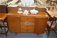 SMALL 48" TWO DOOR FOUR DRAWER DECO SIDEBOARD