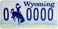 1990 Wyoming WY Sample License Plate