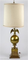 Brass Eagle Table Lamp w/ Shade