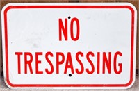 No Trespassing  Metal Sign