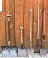 Misc. Yard Tools - Shovels & Pitch Fork
