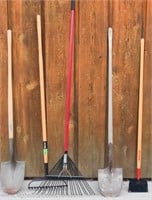 Misc. Yard Tools - Shovels, Rakes Ice Scraper
