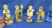 4 vintage japan 5.5in figurines (1 damaged)