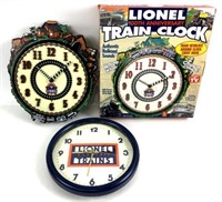(2) Lionel Train Wall Clocks W/ 100th Anniversary