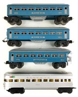 (4) Lionel Train Cars W/ Santa Fe 3197 Locomotive,
