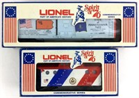 (2) Lionel Spirit Of '76 Train Cars