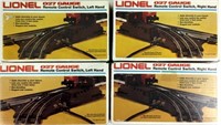 (4) Lionel 027 Gauge Remote Control Track Switch