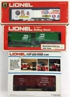 (3) Lionel Train Cars W/ Original Boxes