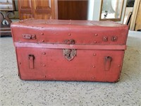 Antique Leather Travel Trunk