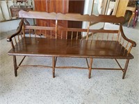 Antique One Board Court House Bench