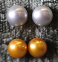 GOLD CURTURED PEARLS BY SILVER HONORA