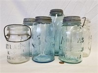 6 pcs. Vintage & Antique Atlas Canning Jars